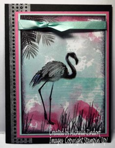 Smooshed Ink Flamingo